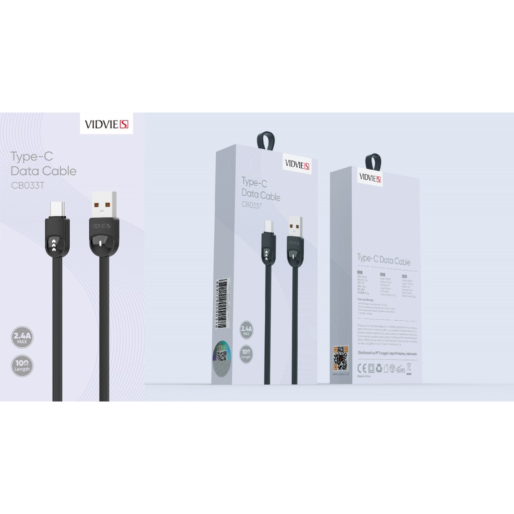 Usb-A to micro usb cable vidvie charge data 2.4a 100cm fast charging for android etc cb033-v8 cb033v