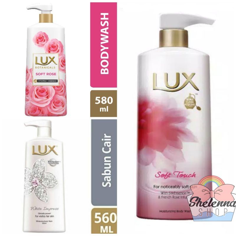 Lux Botanicals Sabun Mandi Cair Soft Rose 580 Ml - Sabun Pelembut, Sabun Kecantikan