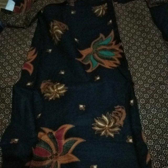 Gamis Batik Syari Madiya Katun Unggul Jaya Dress Kombinasi Mic Wolfice Sopal All Size Fit To Xl 110