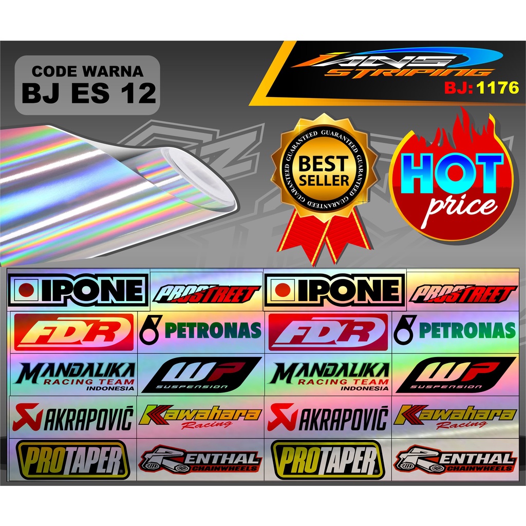 STIKER PACK RACING HOLOGRAM / STIKER MOTOR SPONSOR / STIKER MOTOR TERBARU