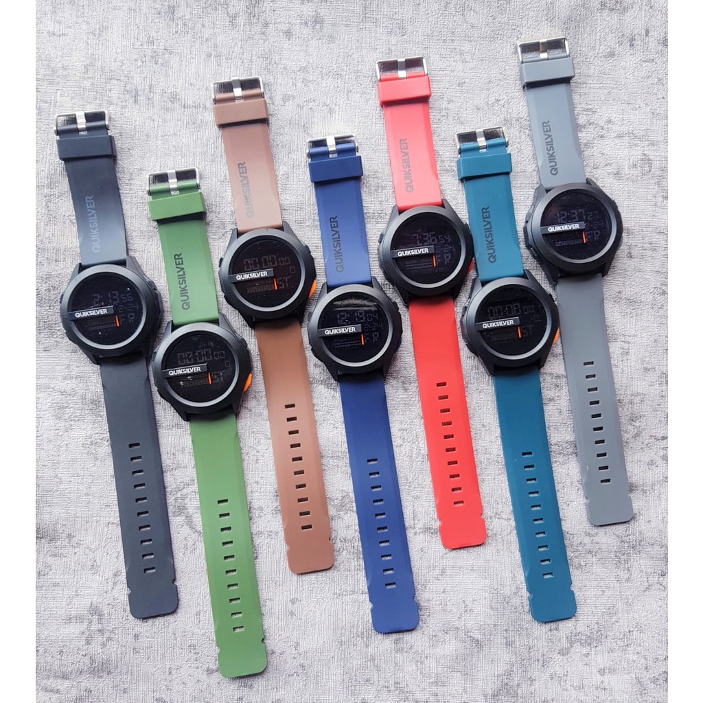 Jam tangan Pria digital sporty QUICKSILVER D tahan air