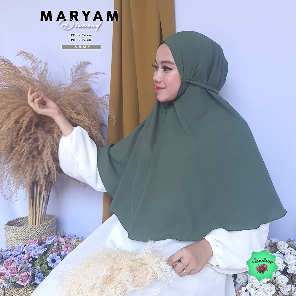 jilbab maryam PART 1 bergo tali non ped,bergo naswa , jilbab 1 layer , jilbab instan,jilbab cantik-maryam ARMY
