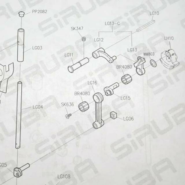 SK636 Asli Baut Engkol Platuk Mesin Jahit High Speed Industri