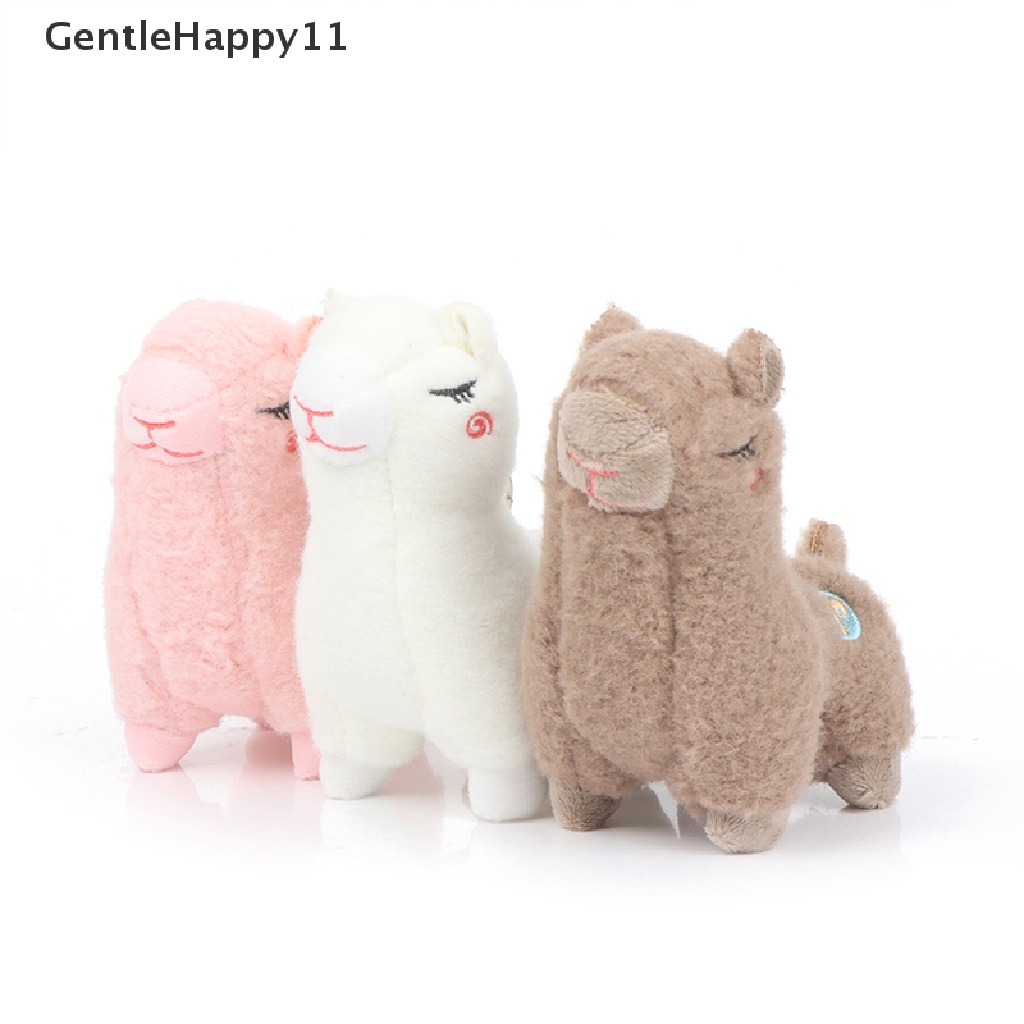 Gentlehappy Lucu Mini Alpaka Lembut Mewah Boneka Mainan Gantungan Kunci Kartun Tas Liontin Hadiah