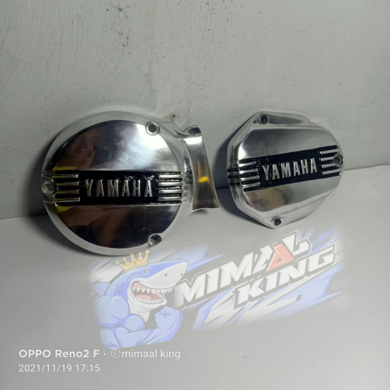 tutup blok magnet dan pompa oli timbul rx king kobra bahan babet/almunium