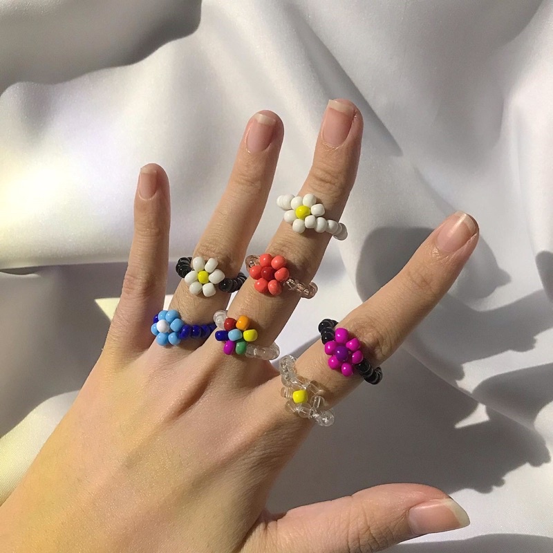 XXL Daisy Beads Ring / Cincin Manik Manik Besar / AESTHETIC RING