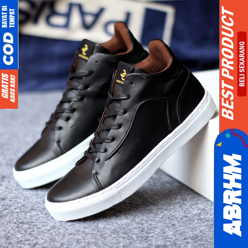 ABRHM JOHN HIGHT Sepatu Kasual Sneakers Hitam