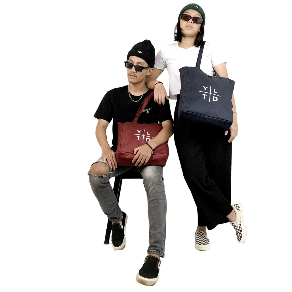 Rancis Jaya - Tote Bag Resleting Yltd Original | Totebag Laptop 15 inc | Tote Bag Floresh Unisex