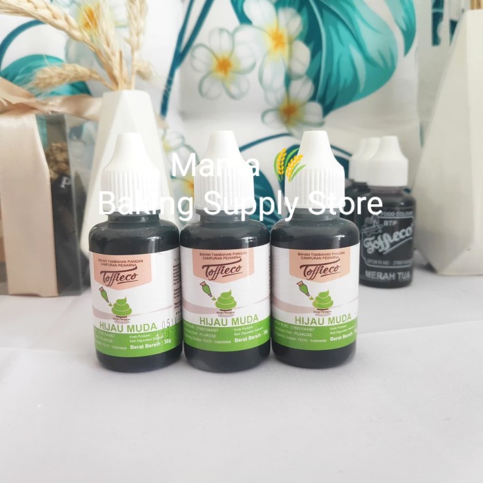 

Ht6362D Toffieco Food Coloring Pewarna Makanan Hijau Muda Bright Green 30 Cc Ht5