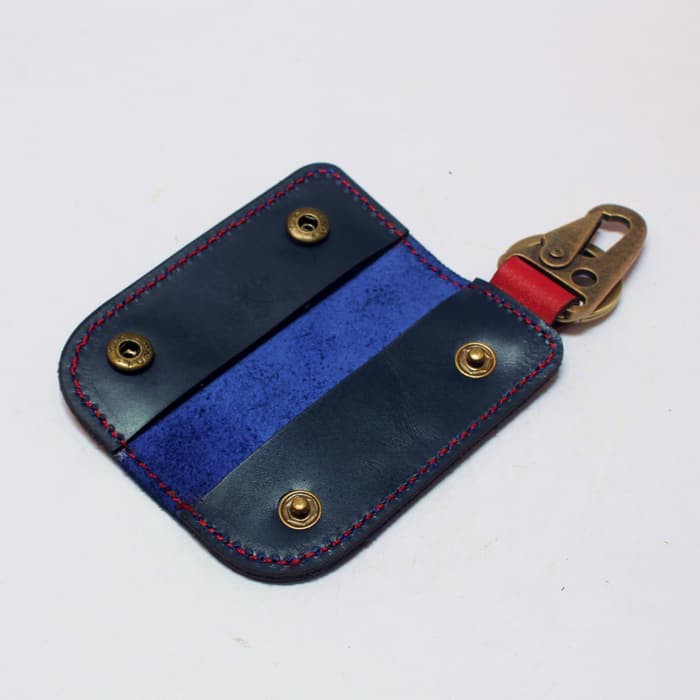 dompet stnk mobil motor model slim gantungan kunci biru merah PHKC645