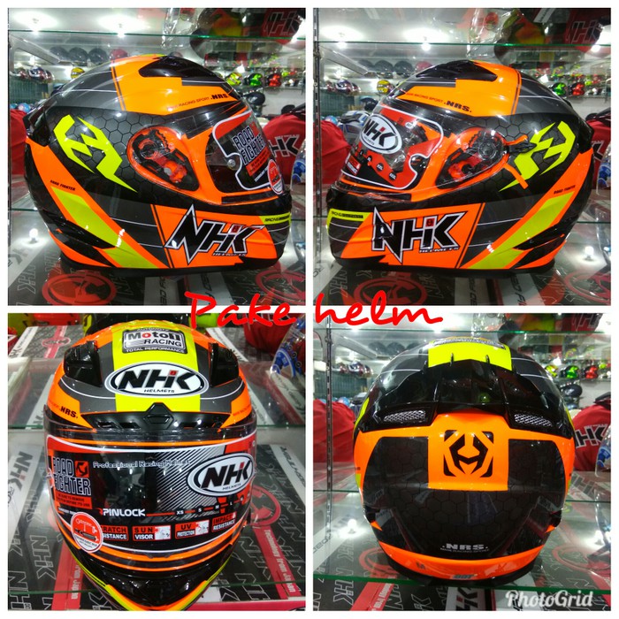 HELM NHK RX9 NAVY ORANGE FULL FACE