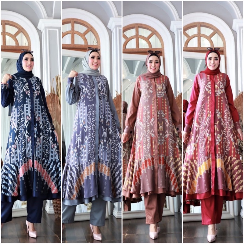 SETELAN DILARA SET TUNIK CELANA SIMPLE ELEGANT BY GLAMZ