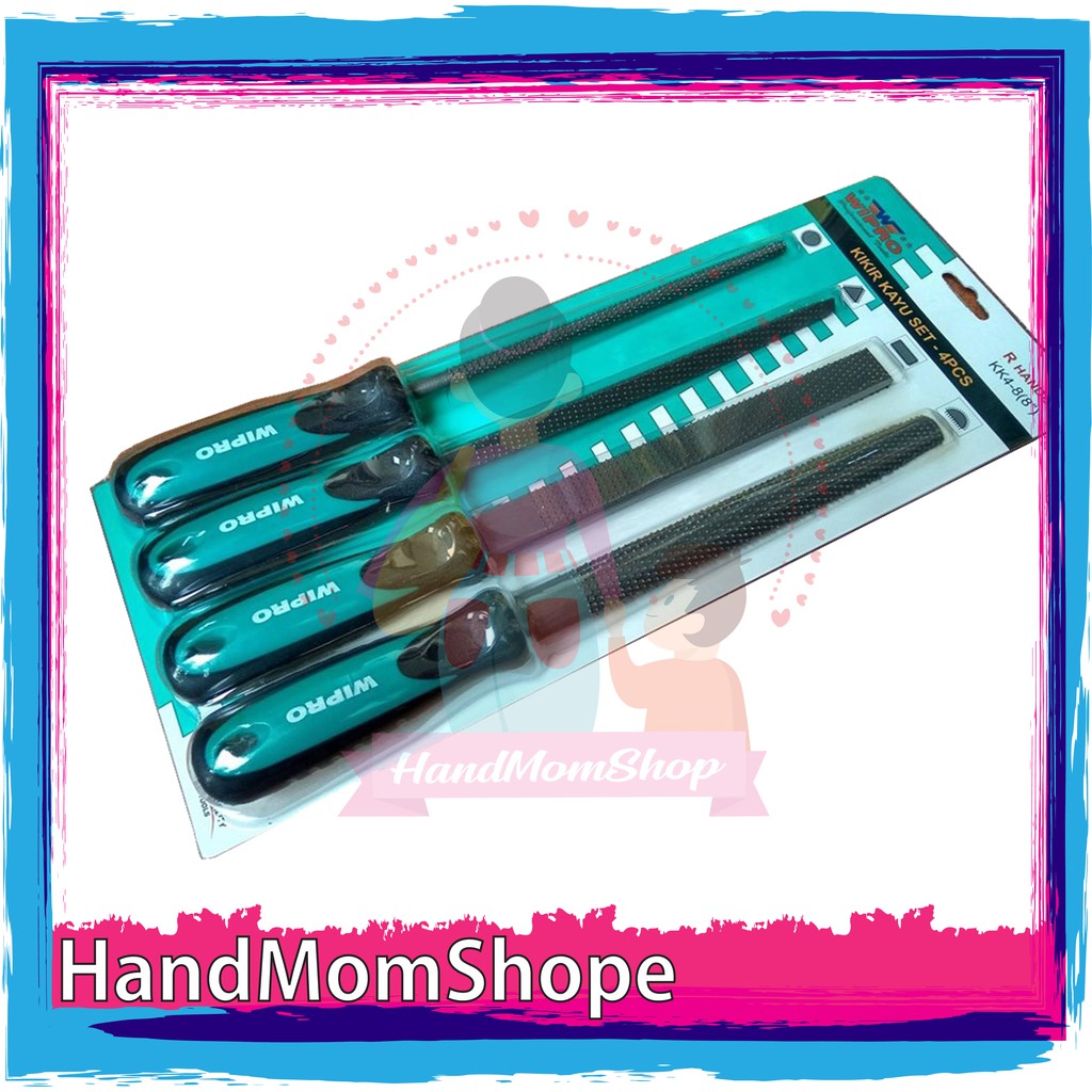 WIPRO Kikir kayu 8 inc set 4 pcs