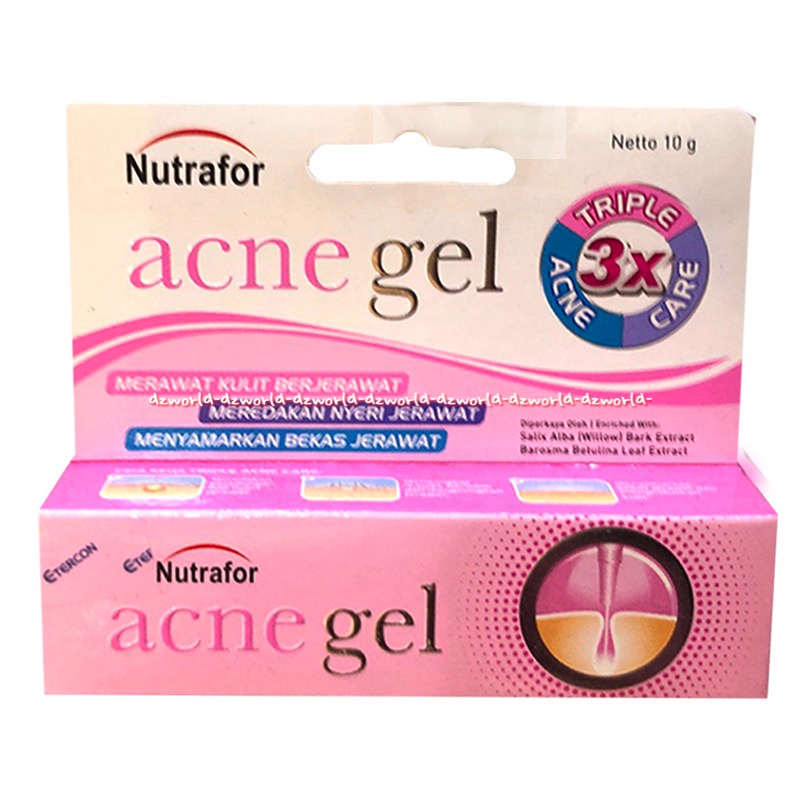 Nutrafor Acne Gel Triple 10gr Gel Obat Jerawat Nutra for Natrafor Pimple Jel Gel