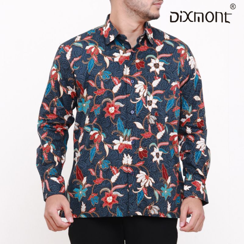 Dixmont Kemeja Pria Batik Panjang Hem BL02221