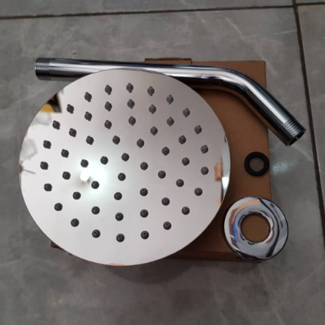 Wall shower tanam bulat stainless 6in 15cm PROMO