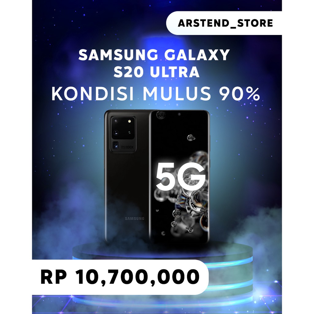 Samsung Galaxy S20 Ultra Ram 12/128 GB WARNA NS BLACK - DEMO LIVE