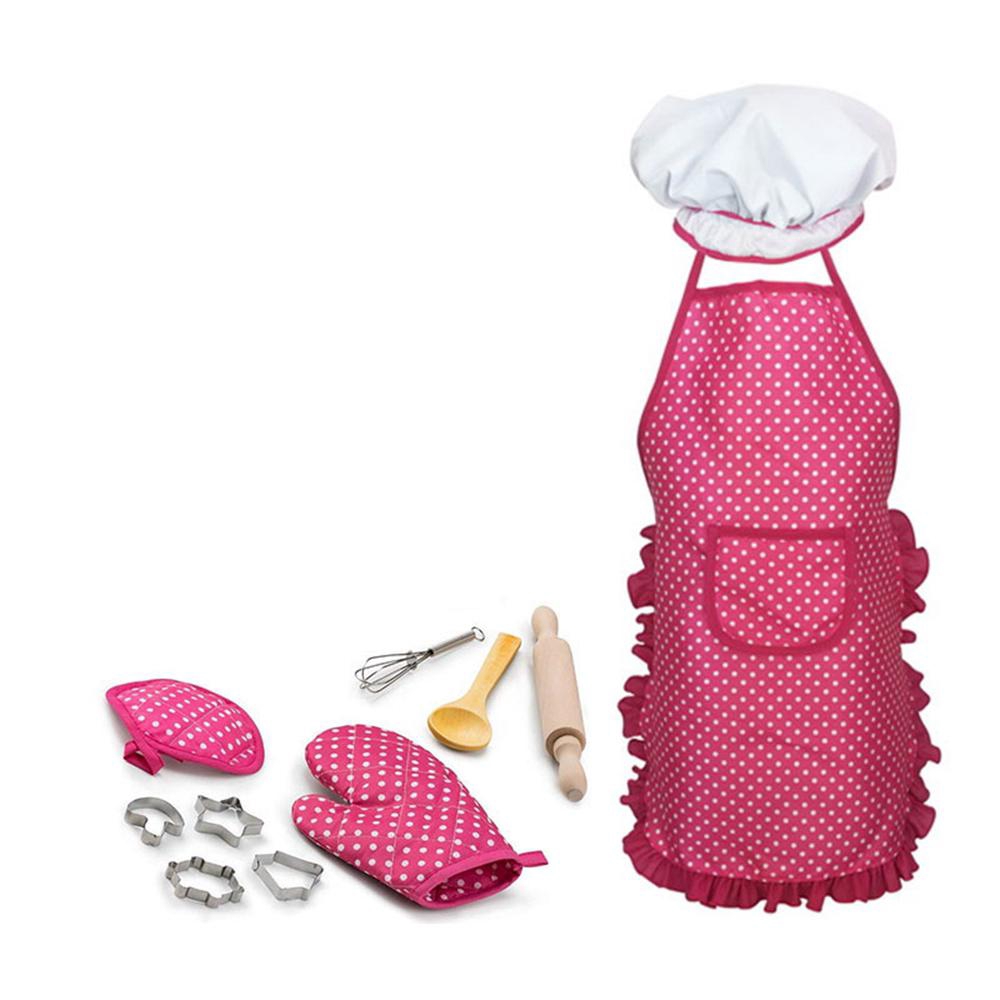 1 Set Chef Apron Kids Gifts Toddlers Cooking Apron Girls Dress Up