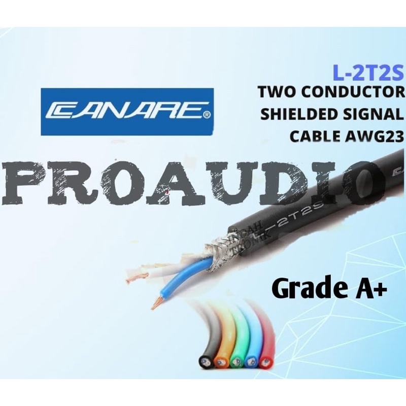 KABEL MIC PER METER PERMETERAN KABEL MICROPHONE CANARE GRADE A + L2T2S L2T 2S DIJAMIN MUDAH SOLDER GRADE A