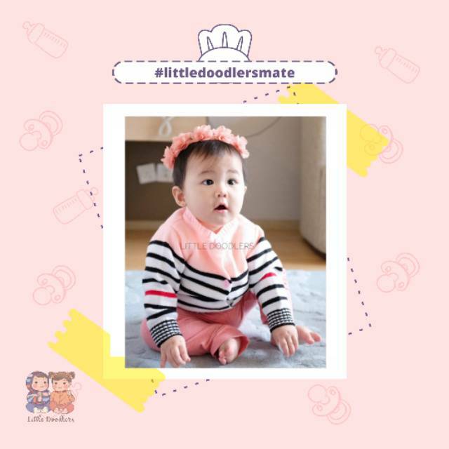 Jaket Sweater Rajut Hoodie Baby Girl Bayi Perempuan 7 Bulan Little Doodlers