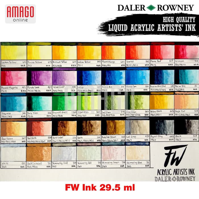 DALER-ROWNEY - FW INK 29.5 ML - SAP GREEN - 160029375