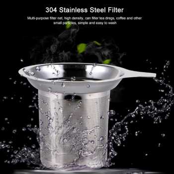 Filter Saringan Teh Reusable Tea Infuser Strainer / Teko Penyaring Ampas Kopi Teh Serbaguna French Press Coffee Maker Pot / Alat Saringan Teh Kopi Obat Herbal / Filter Saringan Ampas Kopi Teh / Saringan Teh Kopi Stainless Penyeduh Teh Kopi