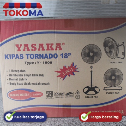 Kipas Angin Murah Yasaka / Kipas Angin Besi Tornado 3 in 1 - 18 Inch