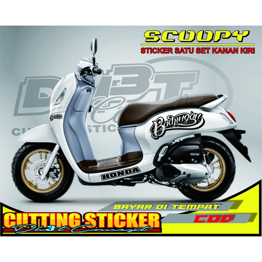 STICKER SCOOPY STRIPING BADJINGAN CUTTING STICKER SCOOPY SIMPLE PRESTIGE ALL SCOOPY STICKER MOTOR KE