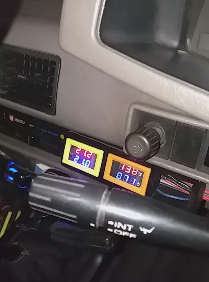 Voltmeter Ammeter Digital Dc 100v 10a Warna Biru + Merah