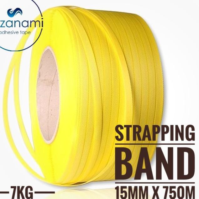 

_ IIR STRAPPING BAND 15MM X 750M TALI PACKING TALI KLAM WARNA KUNING 7KG Terupdate¯