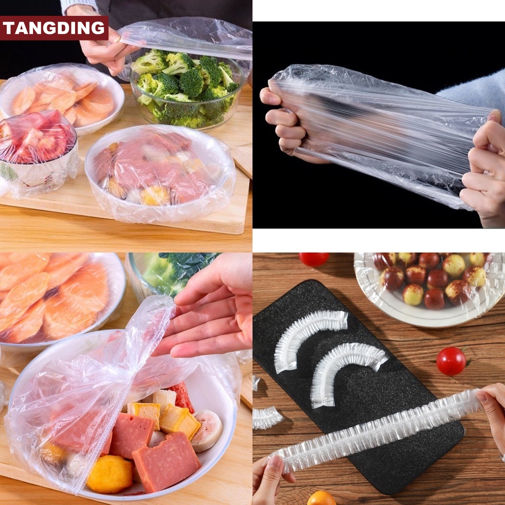 【COD Tangding】100pcs/set Household Disposable Plastic Wrap Cover Disposable Shower Cap Head Cover