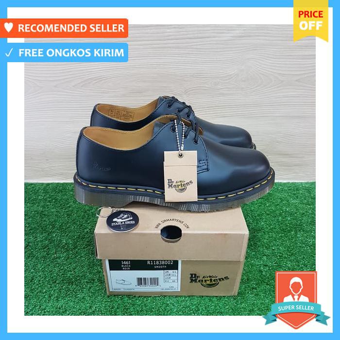 Sepatu Boots Docmart Low Dr Martens Black 100%Original Bnib+Kaos Kaki - Sepatu Pria - Boots Pria