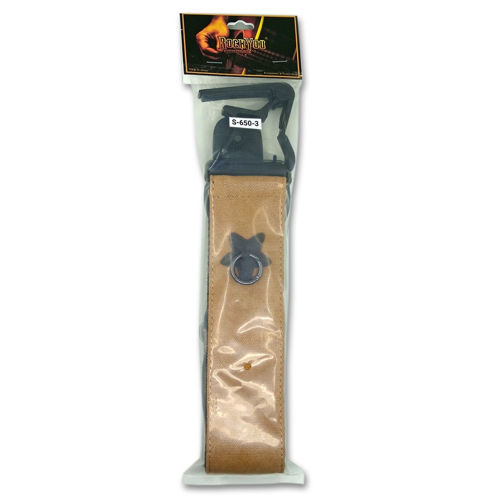 Rock You S-650-3 Coklat Bundle Strap Gitar