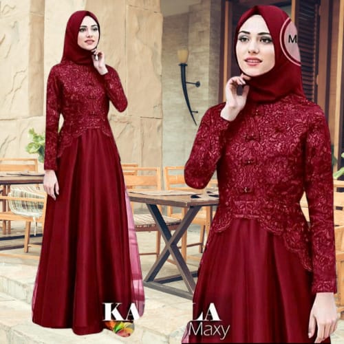 Gamis Wanita Gamis Brukat Gamis Brukat Kaella Maxy Gamis Muslim Gamis Jumbo Baju Wanita Gamis Brukat