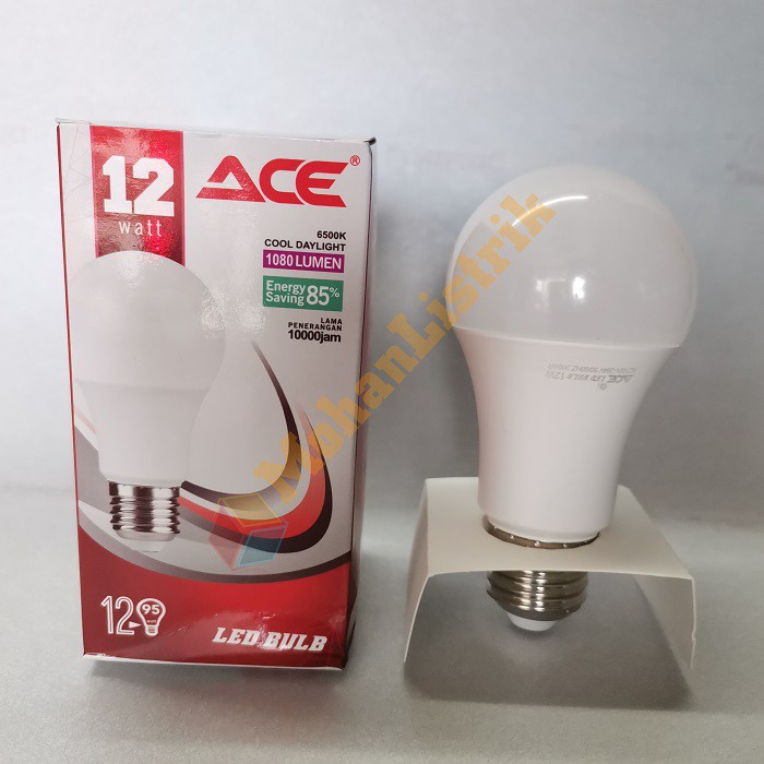 Lampu Led ACE Garansi 12 Watt Led Bulb Putih Terang