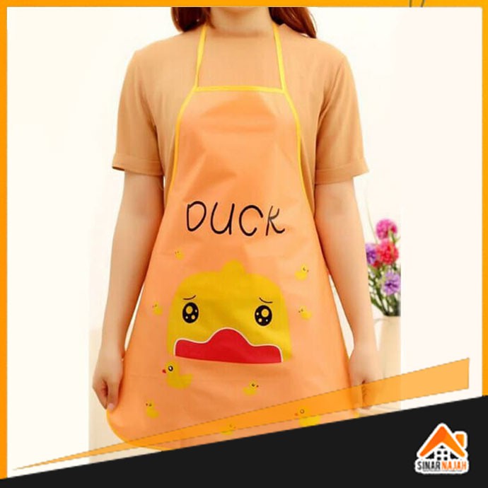 Celmek / Apron Masak Karakter Lucu Waterproof Bebek