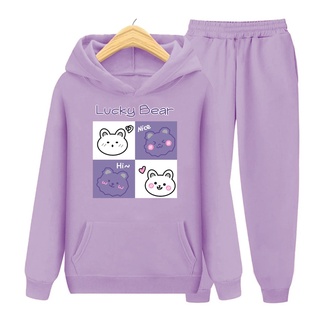 YMF - Setelan Sweater Hoodie Lucky Bear | Anak-Remaja ( SET Hoodie - Lucky Bear )®