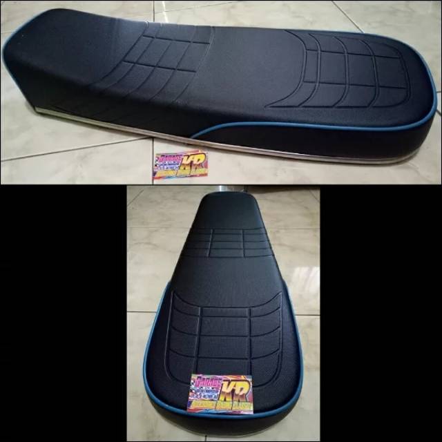 Jok CB Tipis Racing List Biru