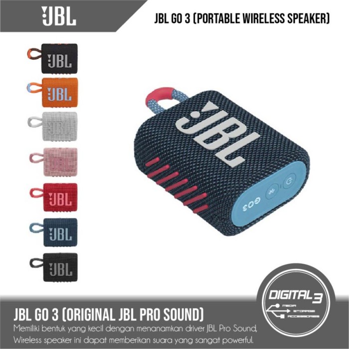 JBL GO3 / GO 3 Portable Bluetooth Wireless Speaker Baru dan Original