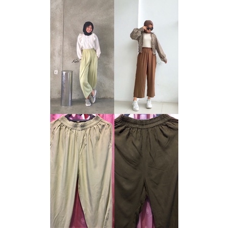 Kulot rayon take all brown n mint