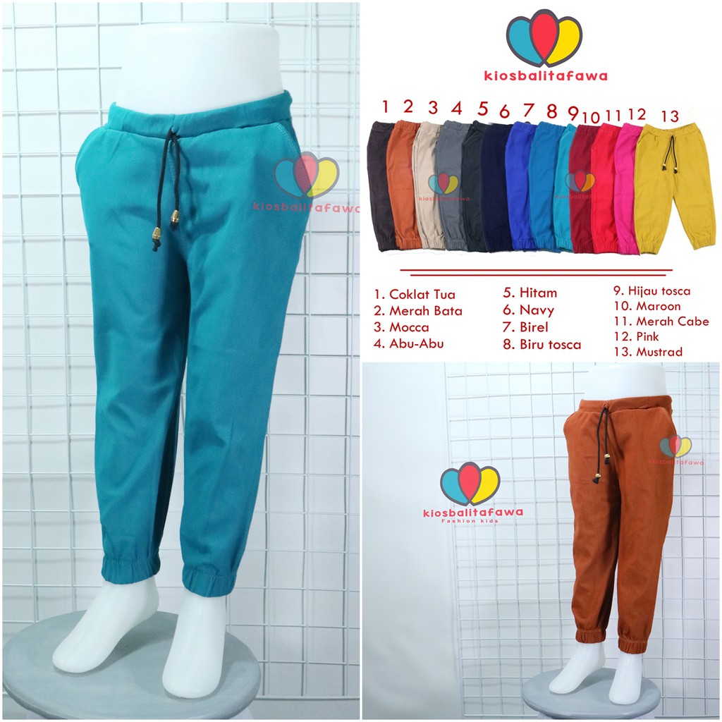 Jogger Premium Polos Uk. 4-5 Tahun / Joger Denim Anak Laki Perempuan Pants Panjang Jeans Polos