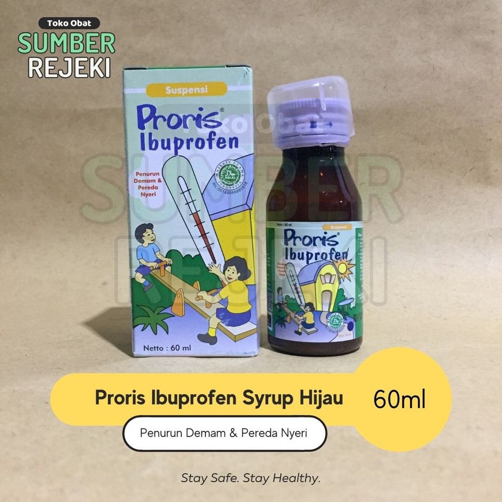 Proris Suspensi 60 ml Rasa Jeruk Ibuprofen Penurun Panas Anak