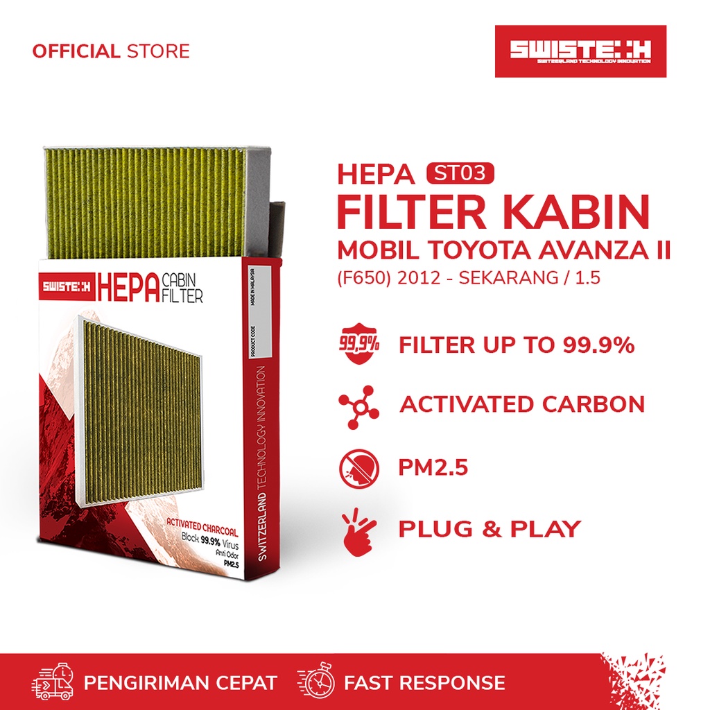 Filter Kabin AC Mobil HEPA Toyota Avanza Swistech ST03