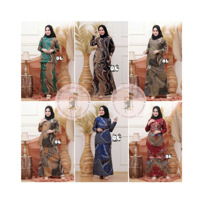 Setelan Batik Rok dan Blouse original modern/ RNB batik katun kerja kantor baju pns/ Batik Guru keki