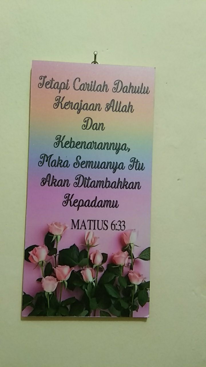 Hiasan Dinding Rohani Kristen/katolik Bible Verse Poster Kayu Dekorasi