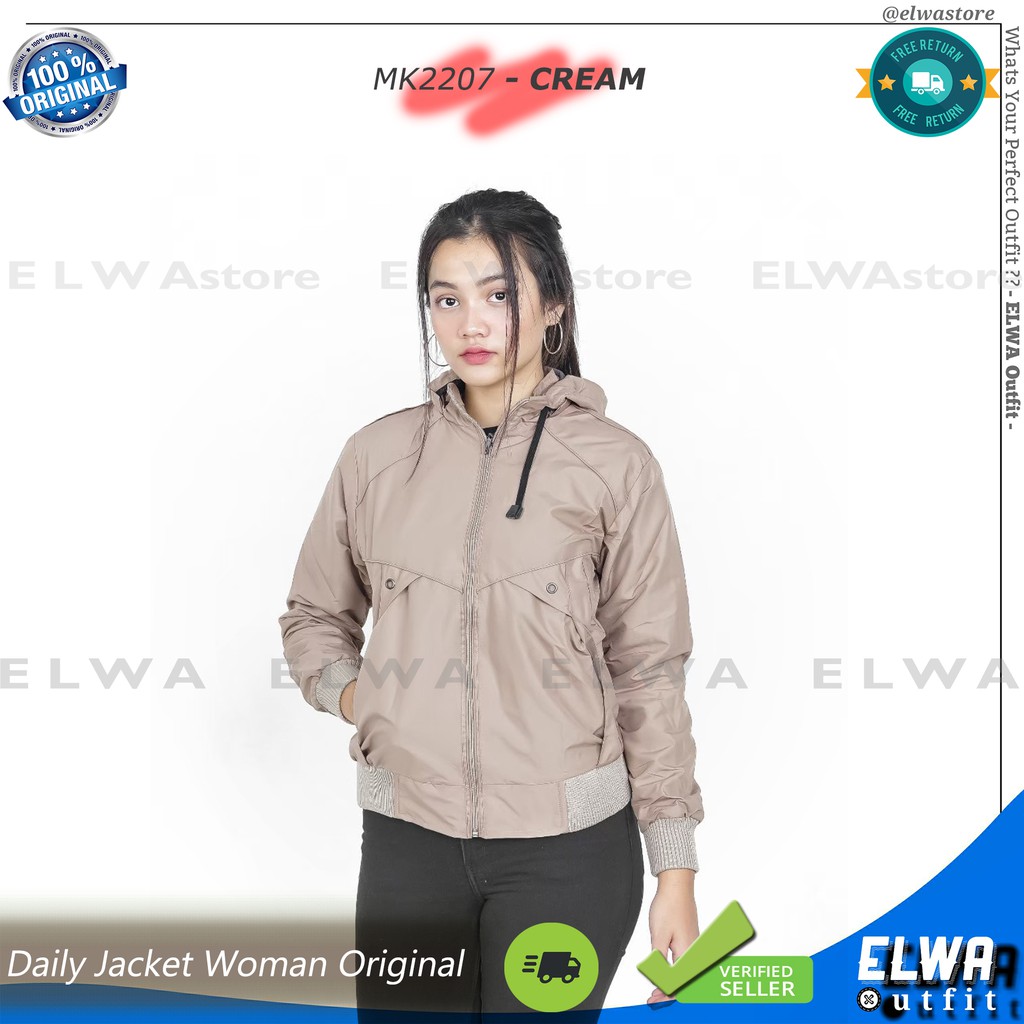 ZIPPER MK2207 BANYAK WARNA Jaket Hoodie Wanita Parasut Jaket Cewek Motor Original Distro Murah-6