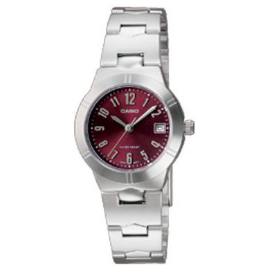 Stok Terbatas Jam Tangan Casio Wanita Merah Maroon Ltp 1241D-4A2 Diameter Kecil Ori