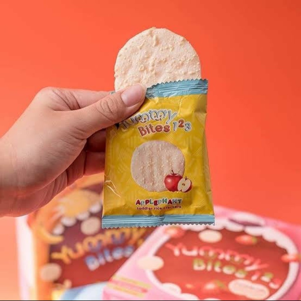 Yummy Bites Rice Crackers 123 50 gram / Snack Cemilan Anak 1 tahun+ (50 g)