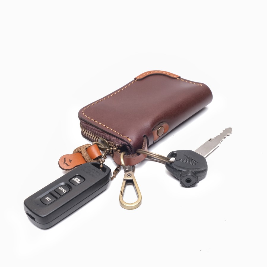 Dompet Stnk Remote Mobil Motor  Keyless Gantungan Kunci Mobil Kulit Asli