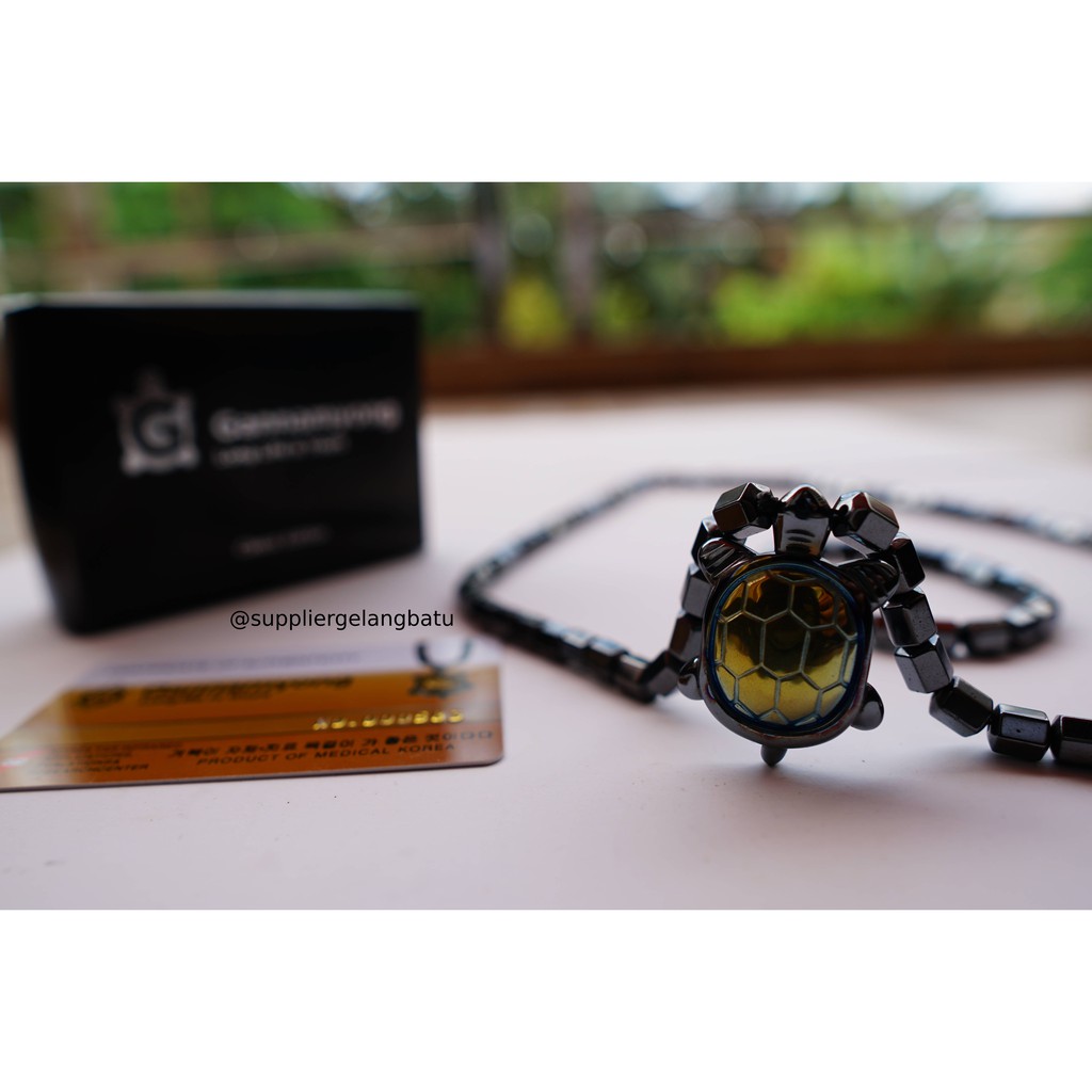 Gannamyong Kalung KURA BIRU SILVER sertifikat ktp terapi darah MAGNET